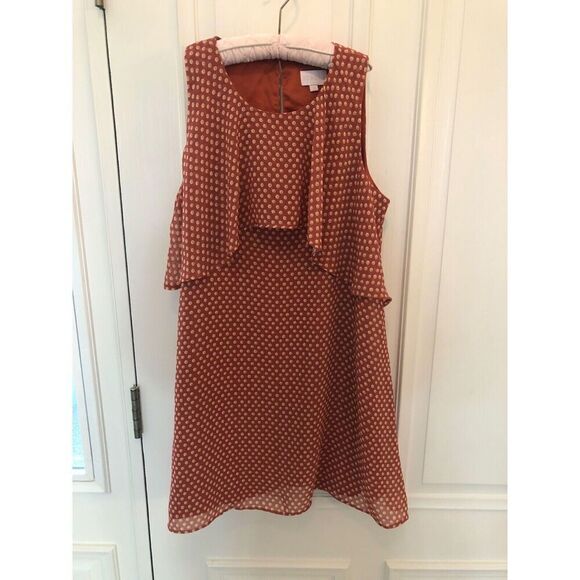 BCBGirl Chiffon Layered Print Dress Girls Size 14